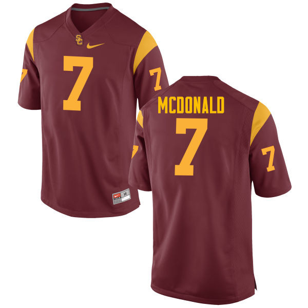 Men #7 T.J. McDonald USC Trojans College Football Jerseys-Red